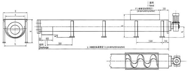 小型螺旋输送机图纸