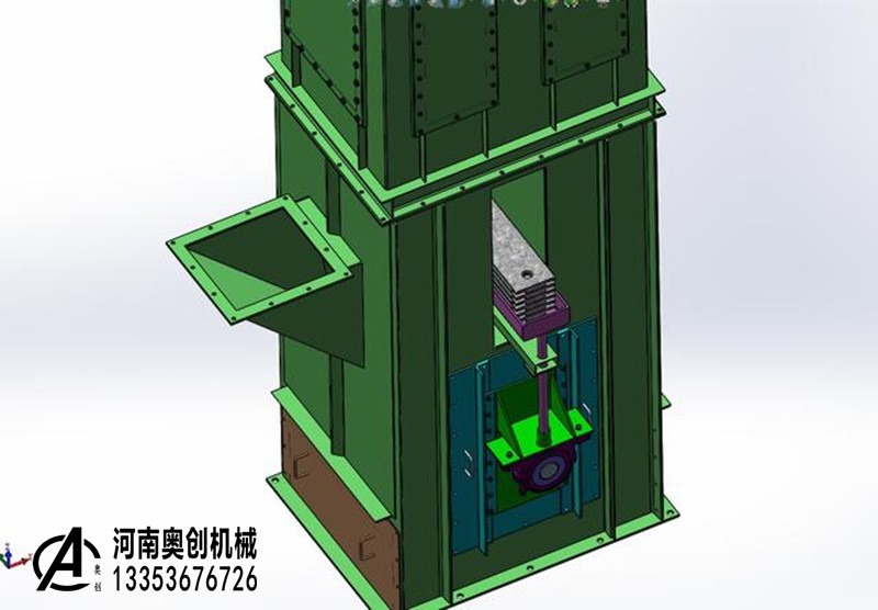 板链斗提机下箱体3D模型图