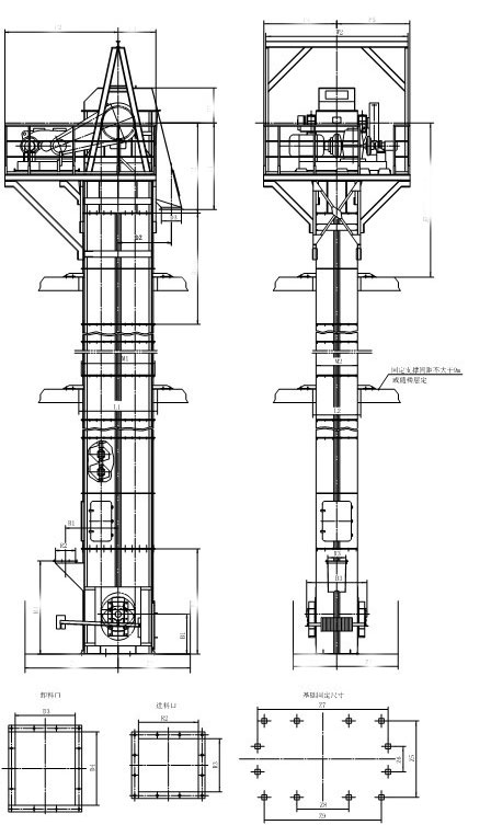 NSE型高速板链斗式提升机-散状物料垂直连续输送设备