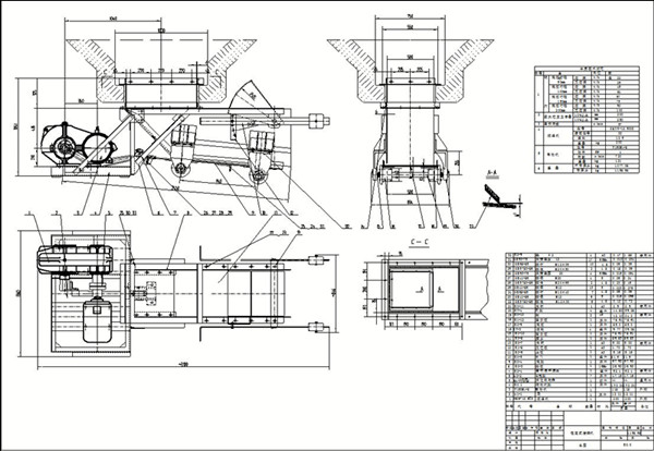 往复式给料机图纸